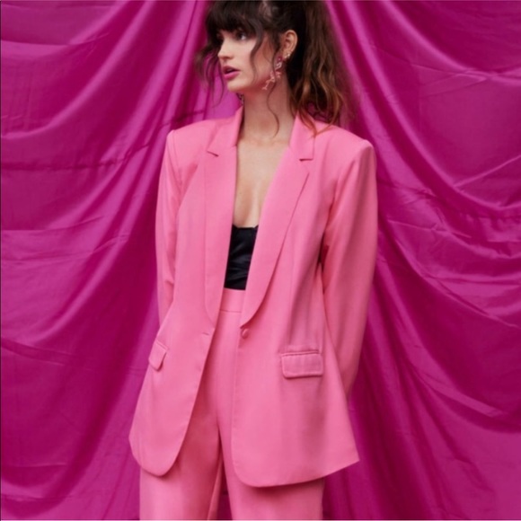 Nasty Gal Jackets & Blazers - NWT Nasty Gal Love Suits You Oversized Tailored Blazer Pink